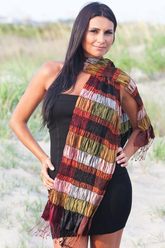 Jewel Tone Silk Scarf - Sevya Fair Trade Scarves Collection