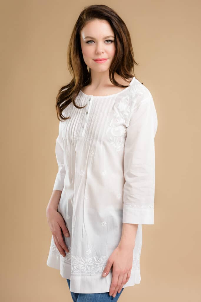 white tunic top